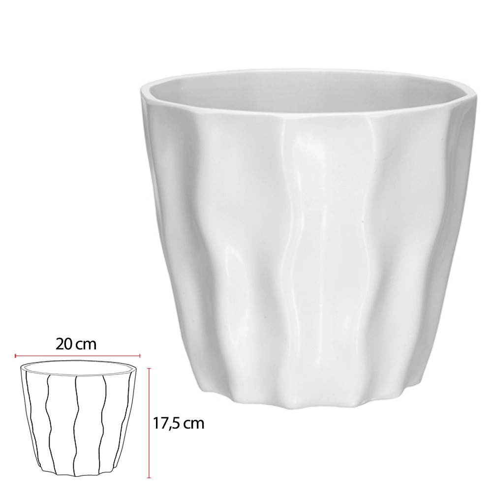 Vaso 17.5cm Branco 34273001 Flor Arte
