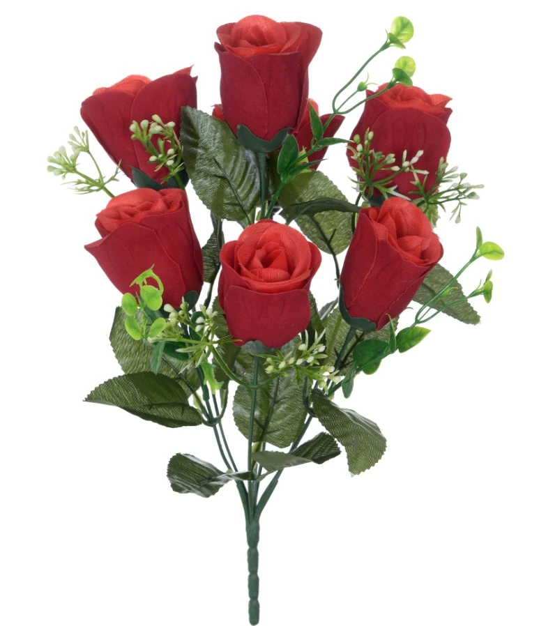 B Rosa Botao Aveludado X5 38cm 28900 Fa