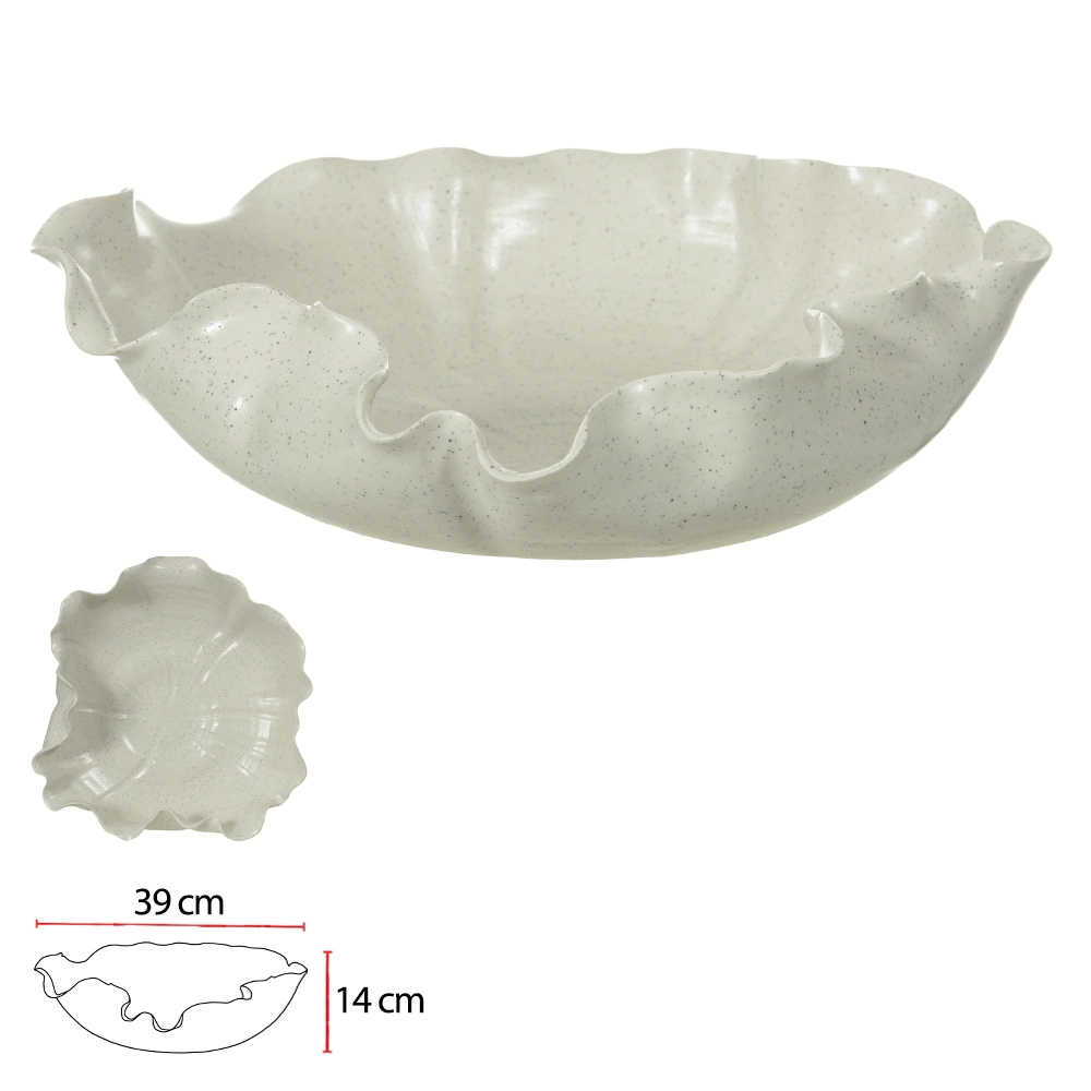 Centro Mesa Ceramica Branca 14x39x38cm 53199001 Dea