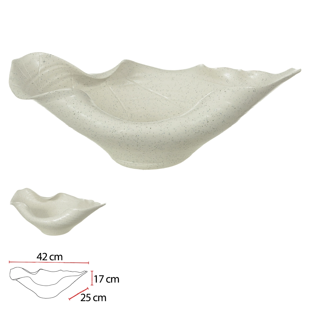 Centro Mesa Ceramica Branca 17x42x25cm 53202001 Dea