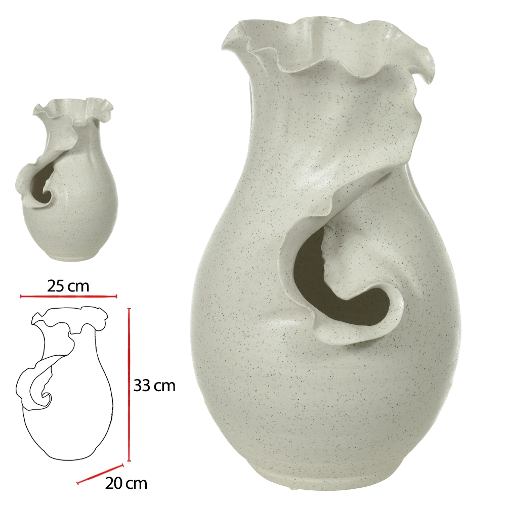 Vaso Ceramica Branca 33x25x20cm 53205001 Dea