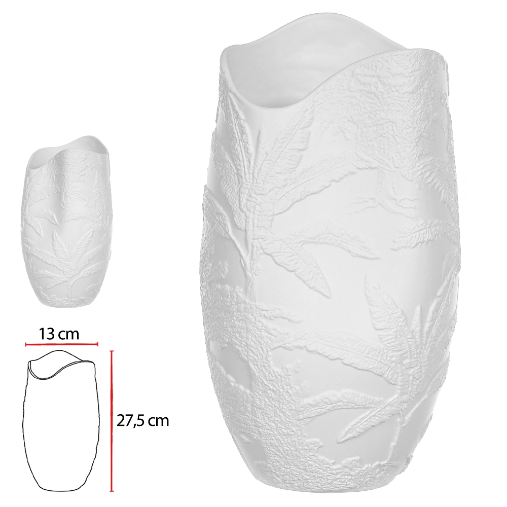 Vaso Porcelana Branco 27.5cm 13d 53447001 Dea
