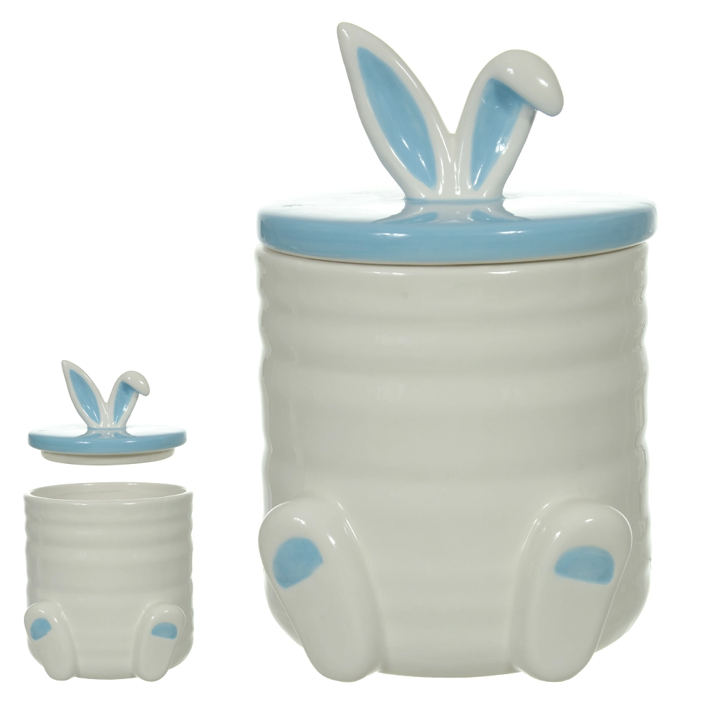 Pote Tampa Pascoa Branco Azul 17.8x13.2x12cm 54150002 Dea
