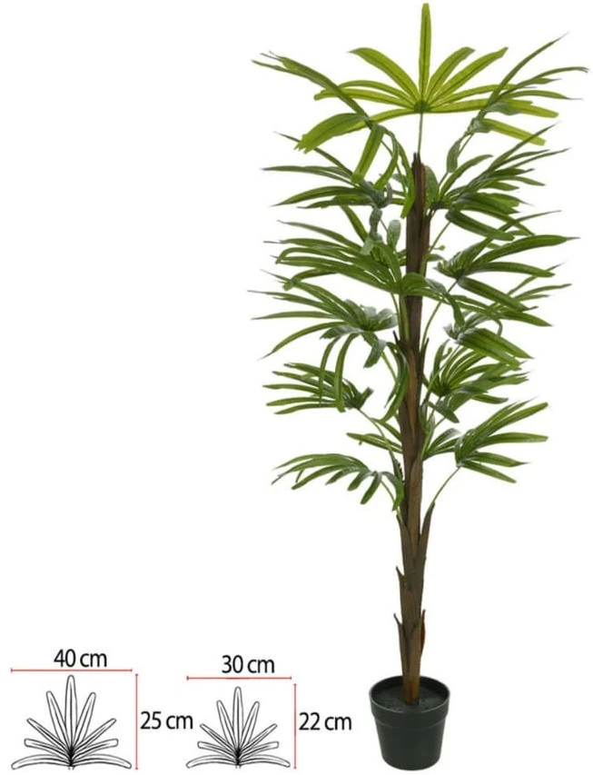 Arvore Palmeira Raphis X18 150cm 54154001 Flor Arte