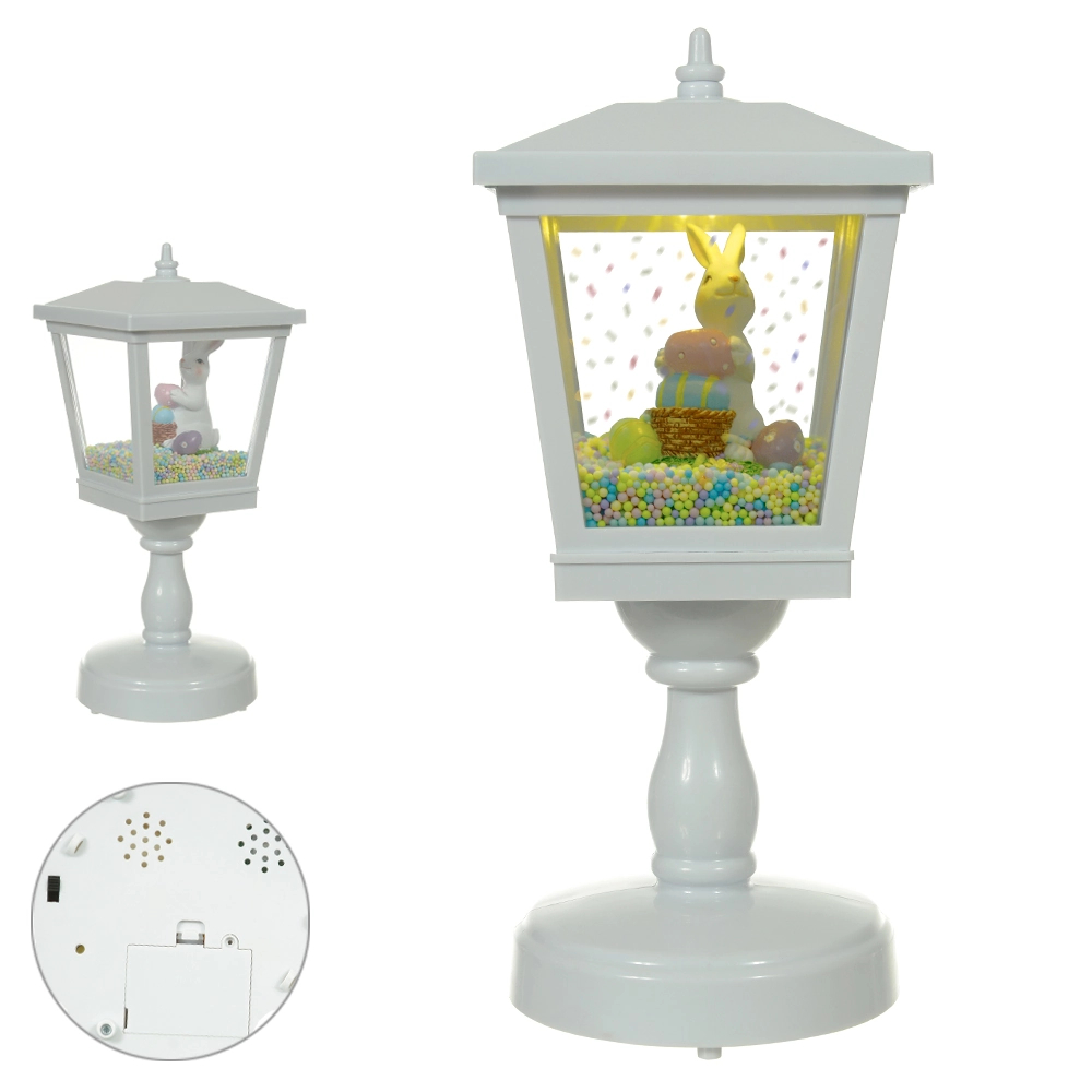 Lanterna Decorativa Pascoa Som Confete Branca 32x13.5cm 54348001 Dea
