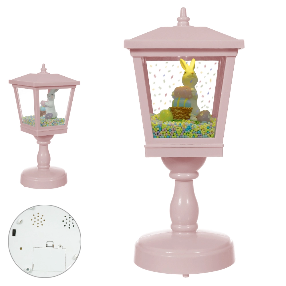 Lanterna Decorativa Pascoa Som Confete Rosa 32x13.5cm 54348002 Dea