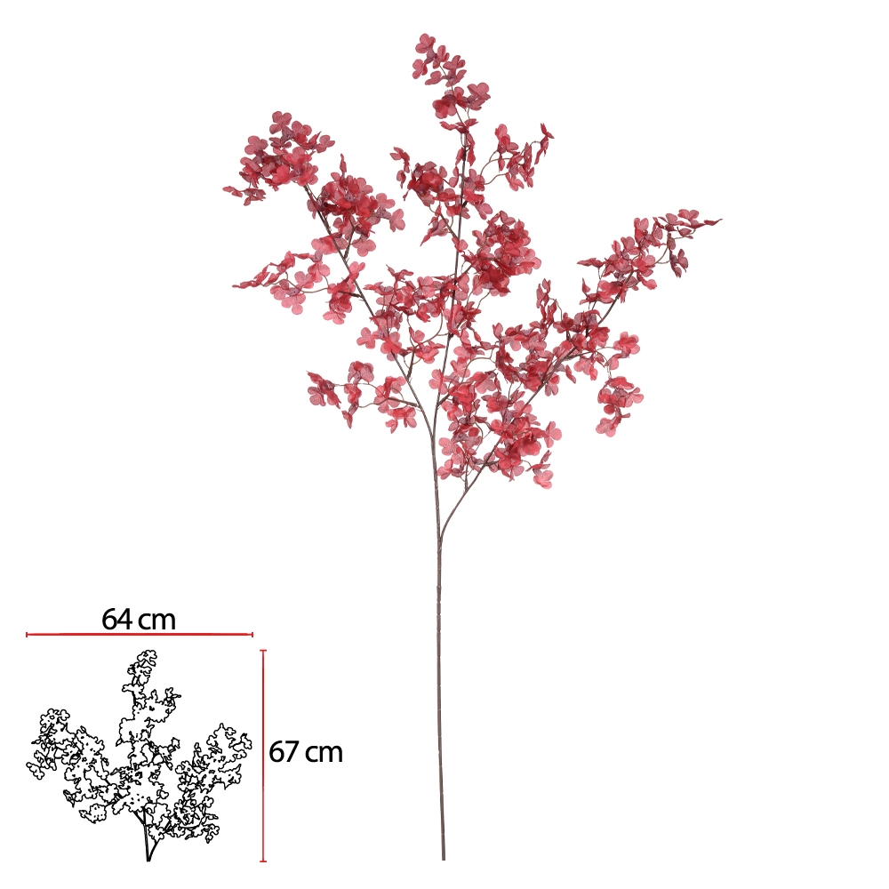 Haste Flor Mini Vermelho Outono X120 1.15m 54646004 Dea