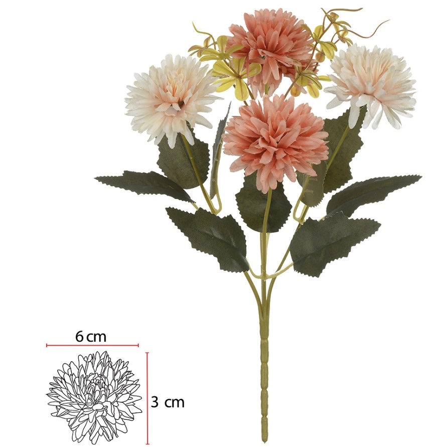 B.crisantemo X5 Pessego Outono 30cm Dea