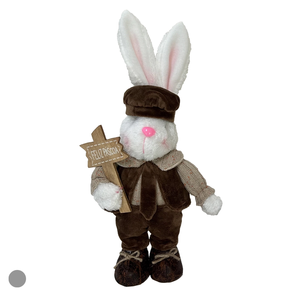 Boneco Coelho M Pe Placa 40cm 55144001 Dea