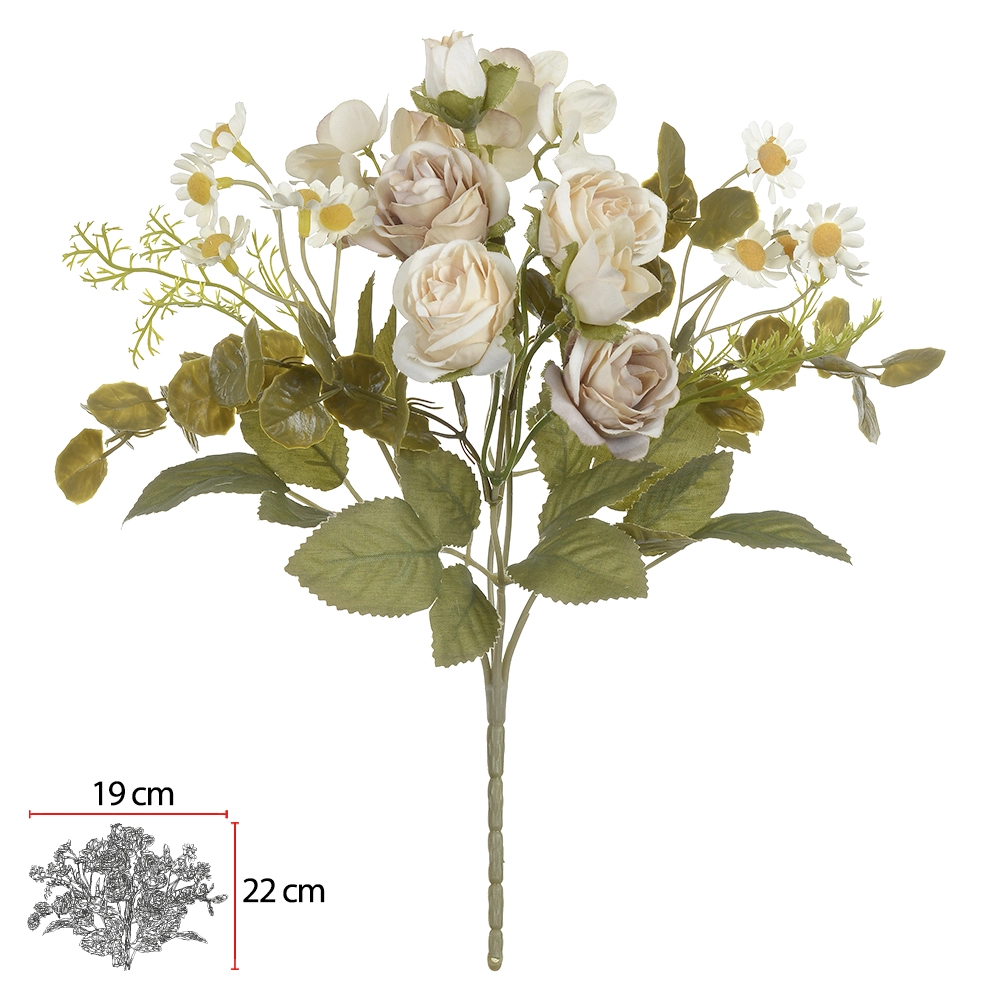 Buque Rosa Hortensia Off White Outono 30cm 55534001 Dea