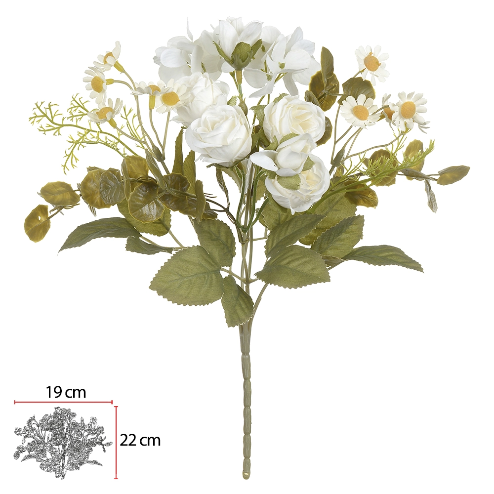 Buque Rosa Hortensia Creme Outono 30cm 55534002 Dea