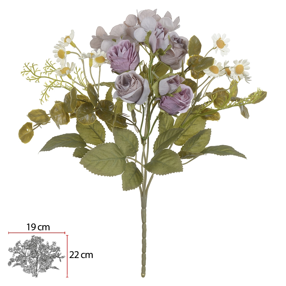Buque Rosa Hortensia Purpura Outono 30cm 55534004 Dea