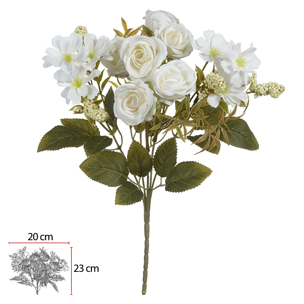 Buque Rosa Creme Outono X12 28cm 55537002 Dea