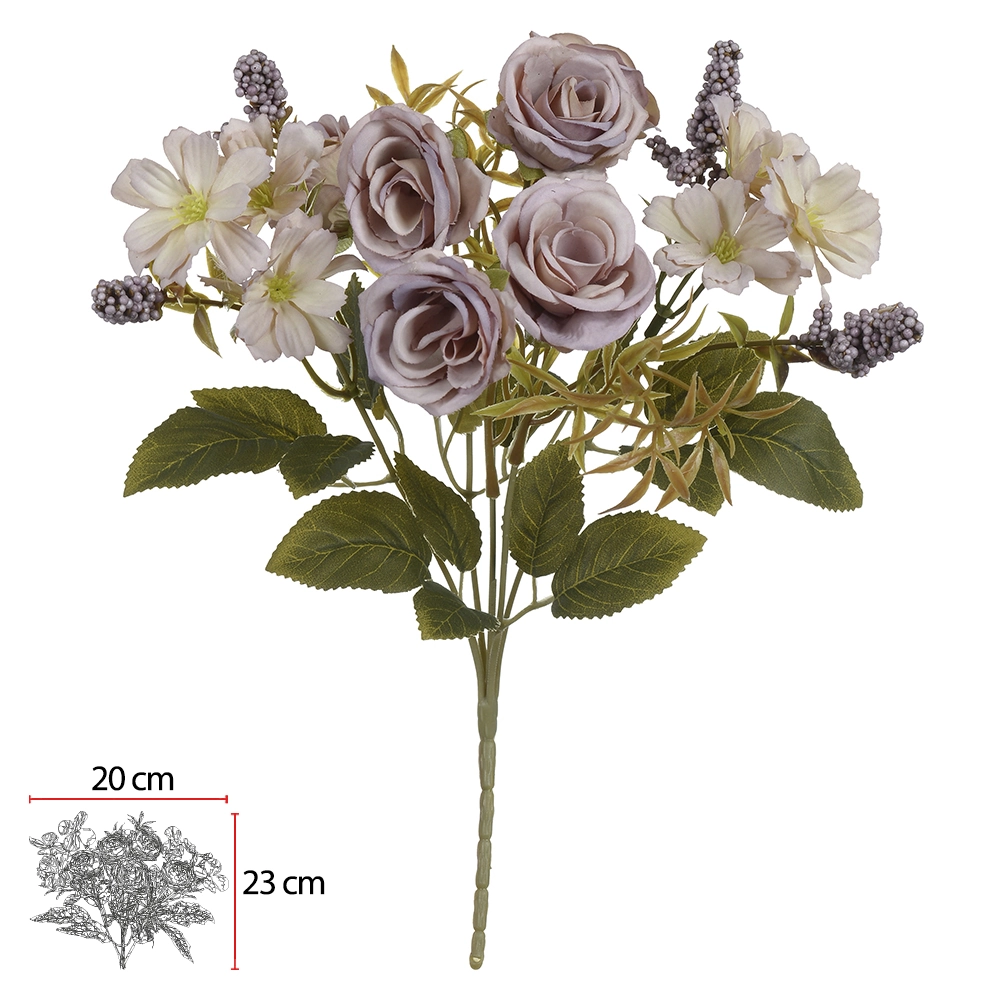 Buque Rosa Purpura Outono X12 28cm 55537005 Dea