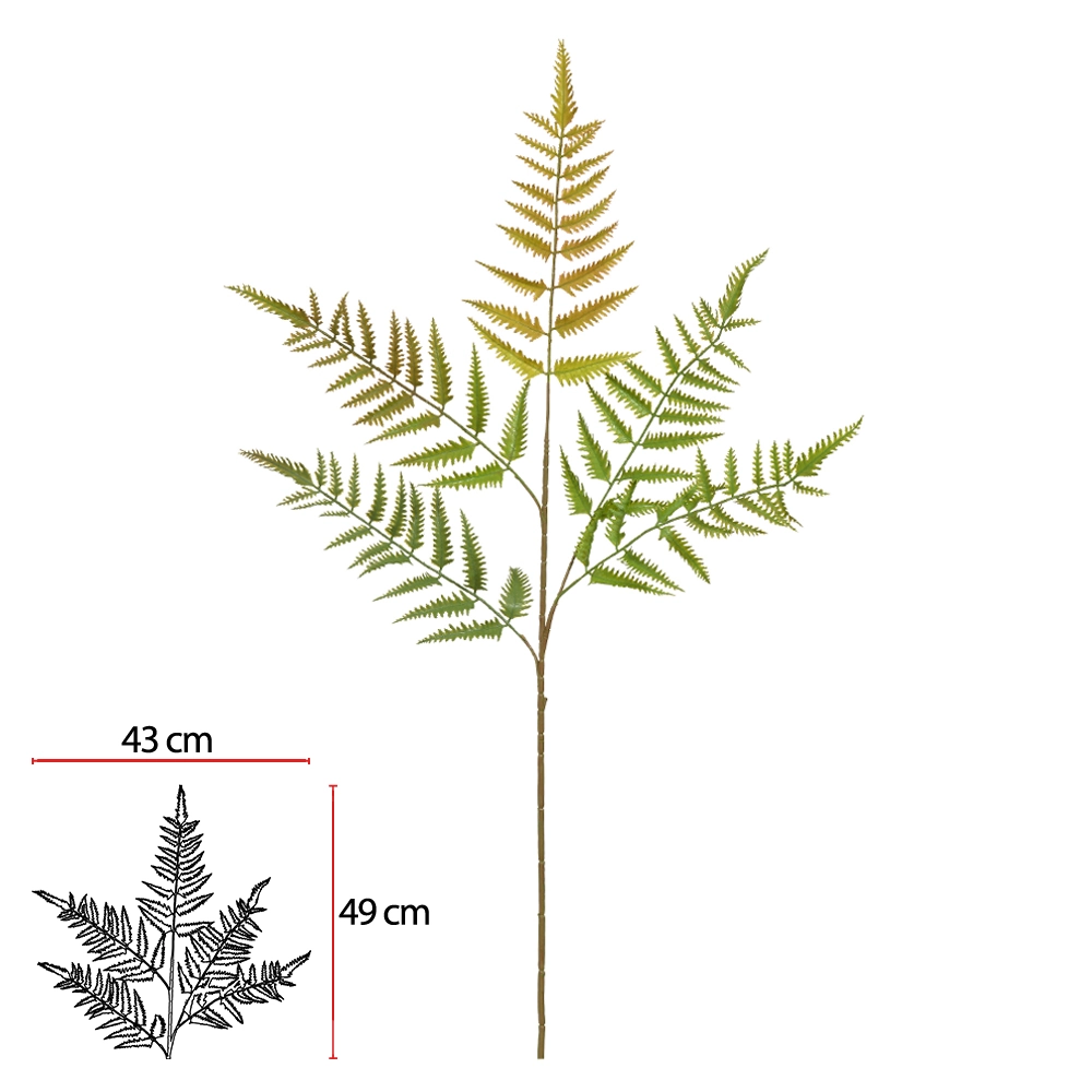 Galho Samambaia Verde Outono X5 90cm 55808001 Dea
