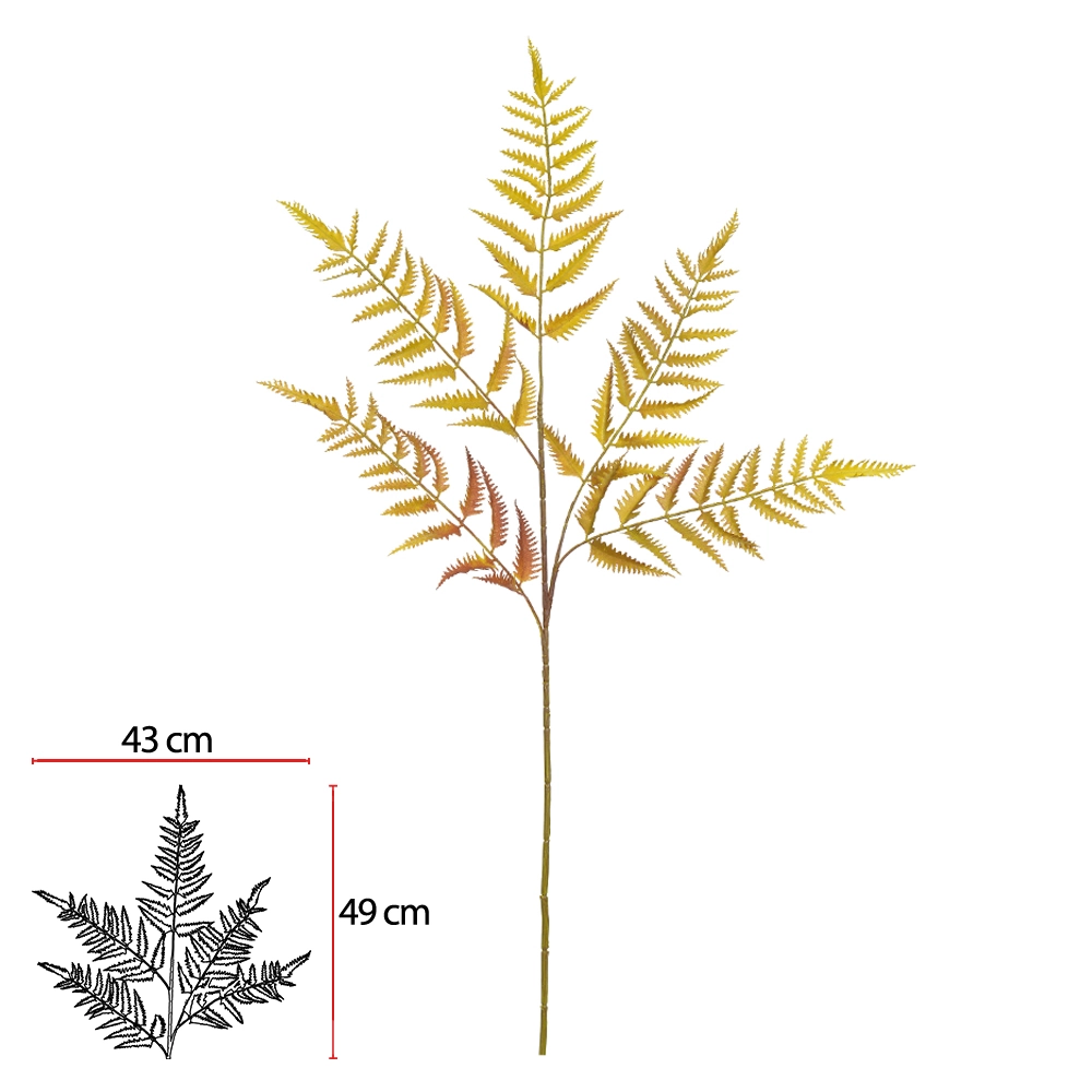 Galho Samambaia Verde Oliva Outonoa X5 90cm 55808002 Dea
