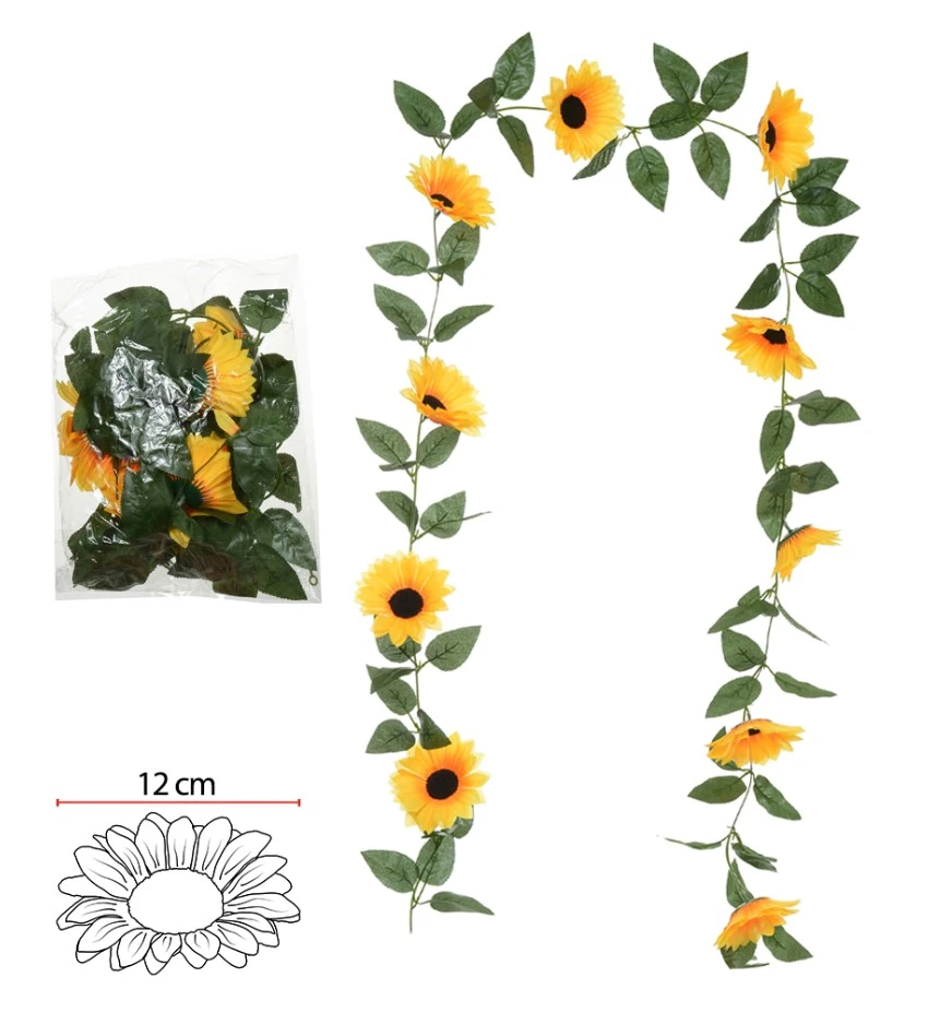 Corrente Girassol X10 Amarelo 2,47m Florarte