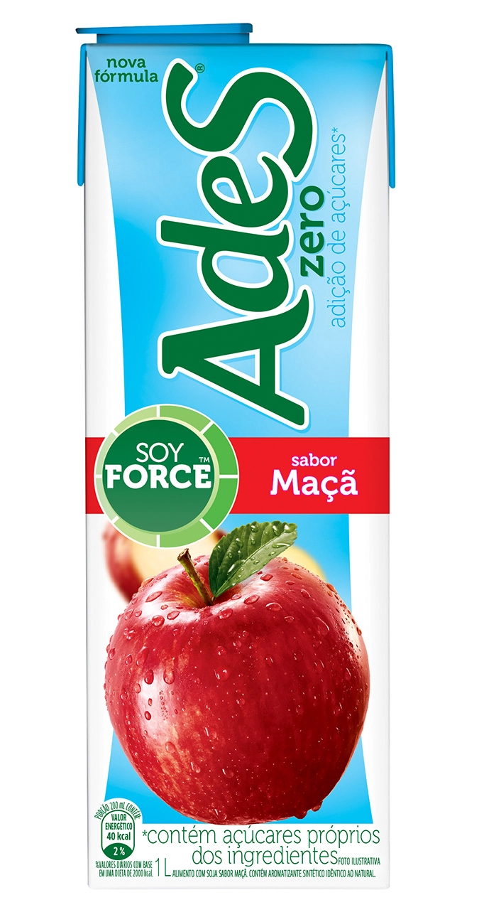 Bebida De Soja Ades Zero Maçã 1l
