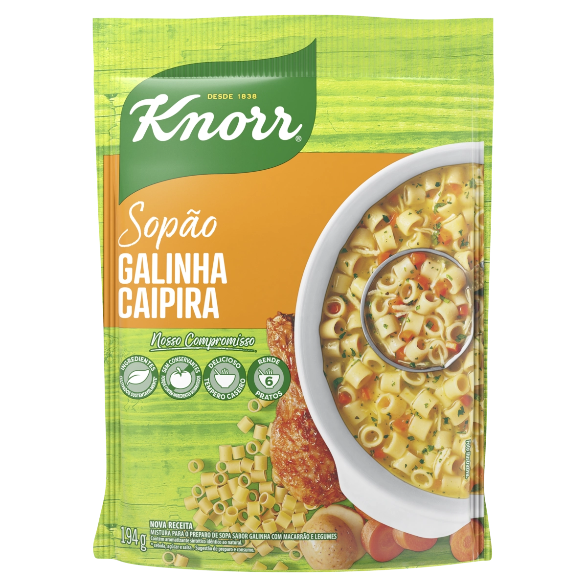 Sopao Knorr Galinha Leg Mais Cremoso