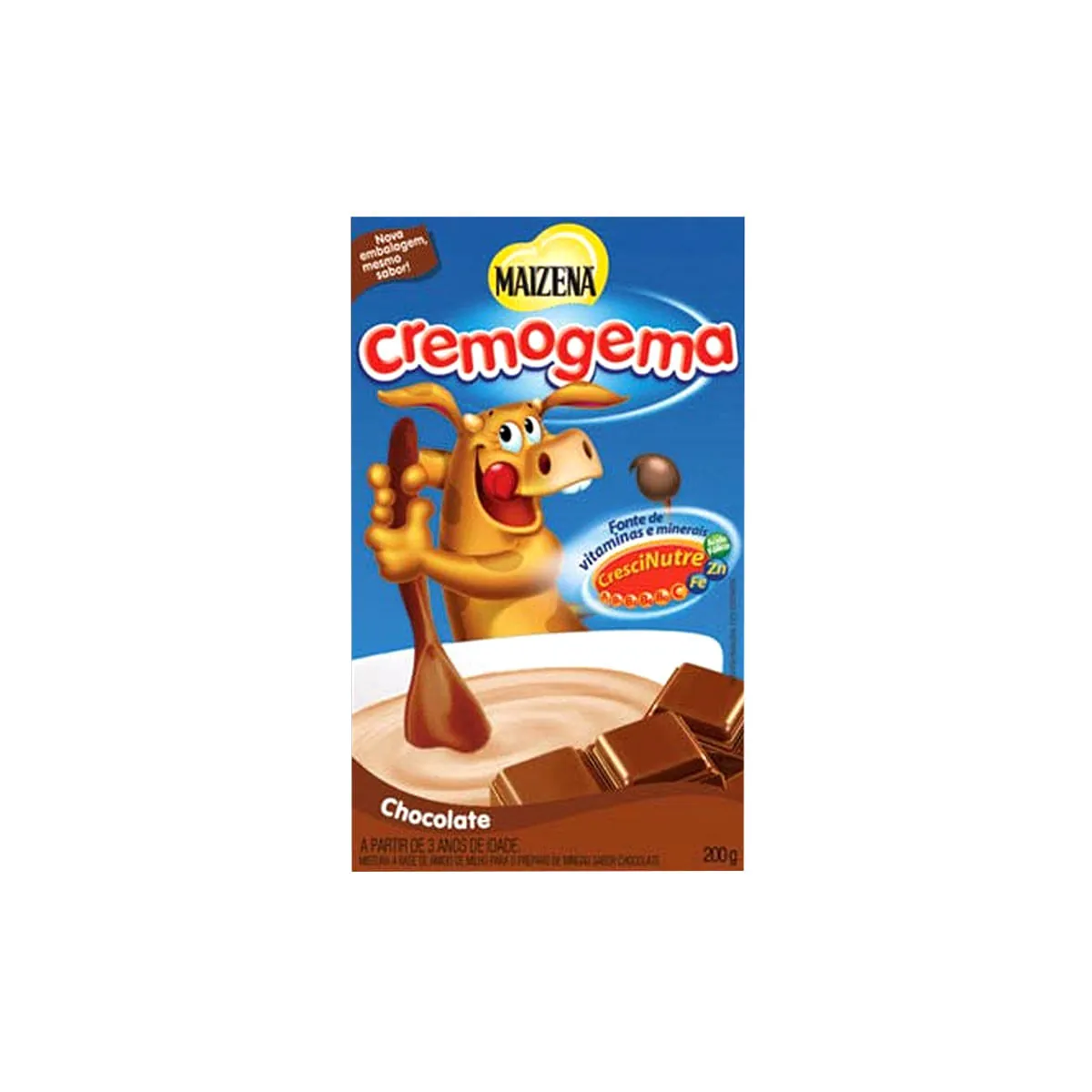 Mingau Chocolate Maizena Cremogema Caixa 200g