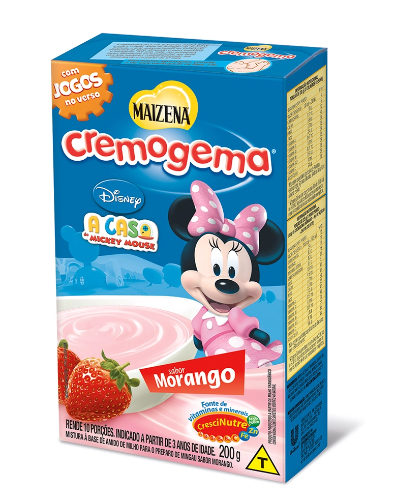 Mingau Morango Maizena Cremogema Caixa 200g