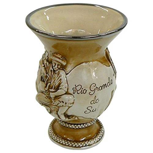 Cuia Média Mondoceram Rio Grande Granel Em Cerâmica Marrom 350ml