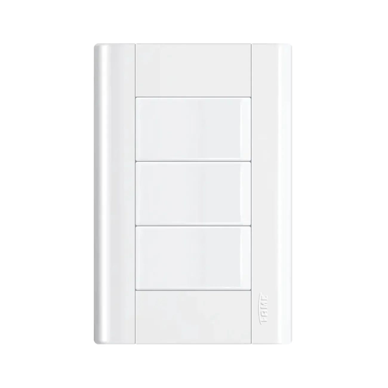 Interruptor Simples 3 Teclas Com Placa 4x2 Fame Modulare Branco