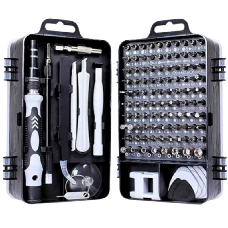 Kit Ferramenta 115 Peças: Chave Tork, Piliphs E Fenda