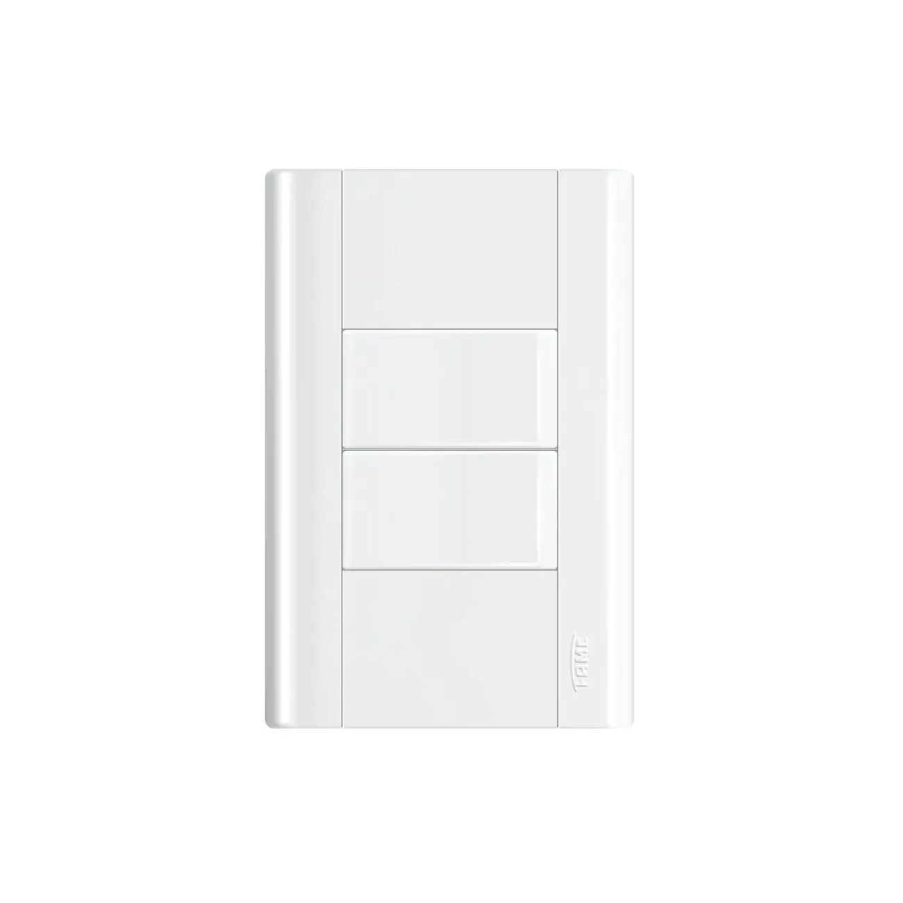 Interruptor Paralelo 2 Teclas Com Placa 4x2 Fame Modulare Branco