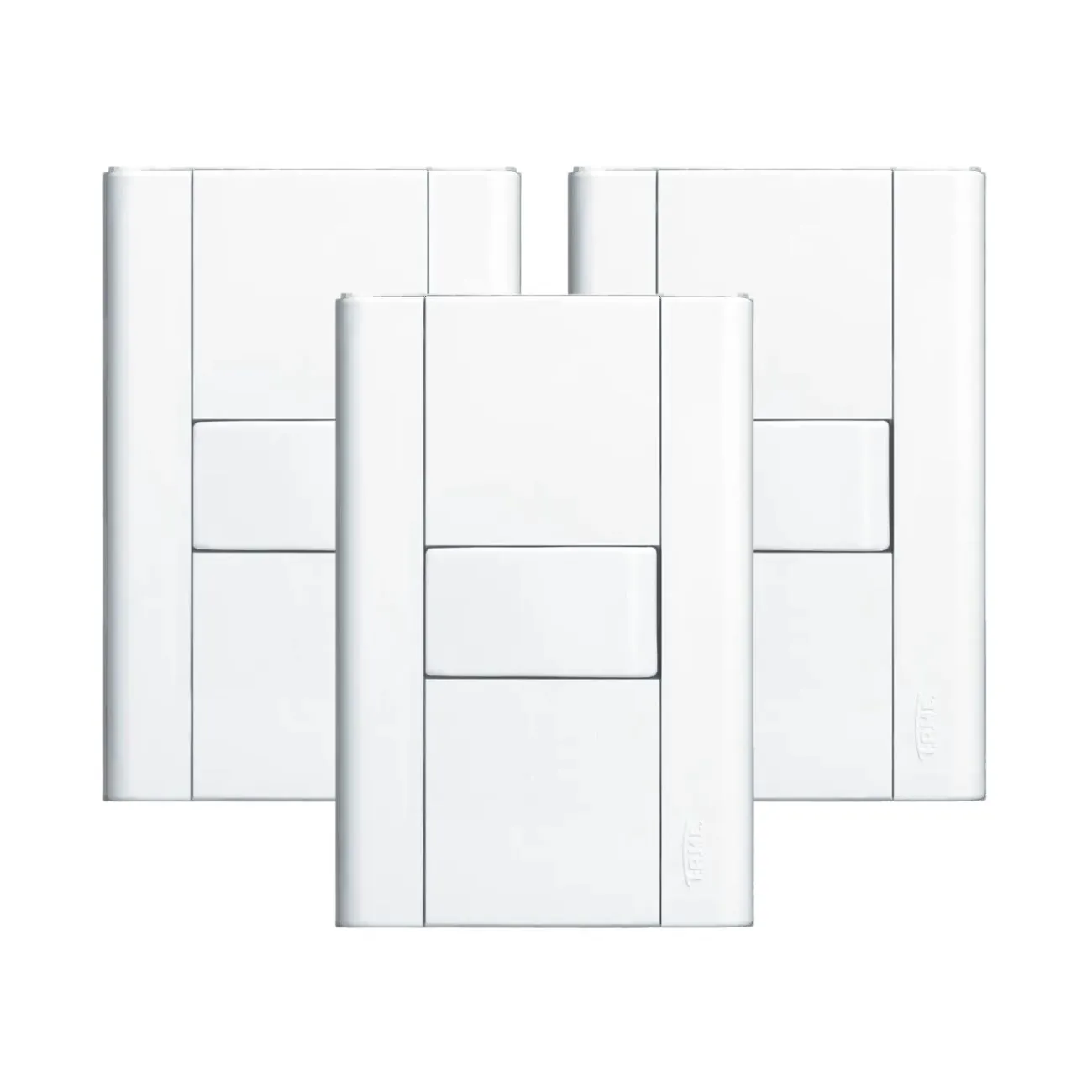 Interruptor Simples Com Placa 4x2 Fame Modulare - Kit 3 Un Branco