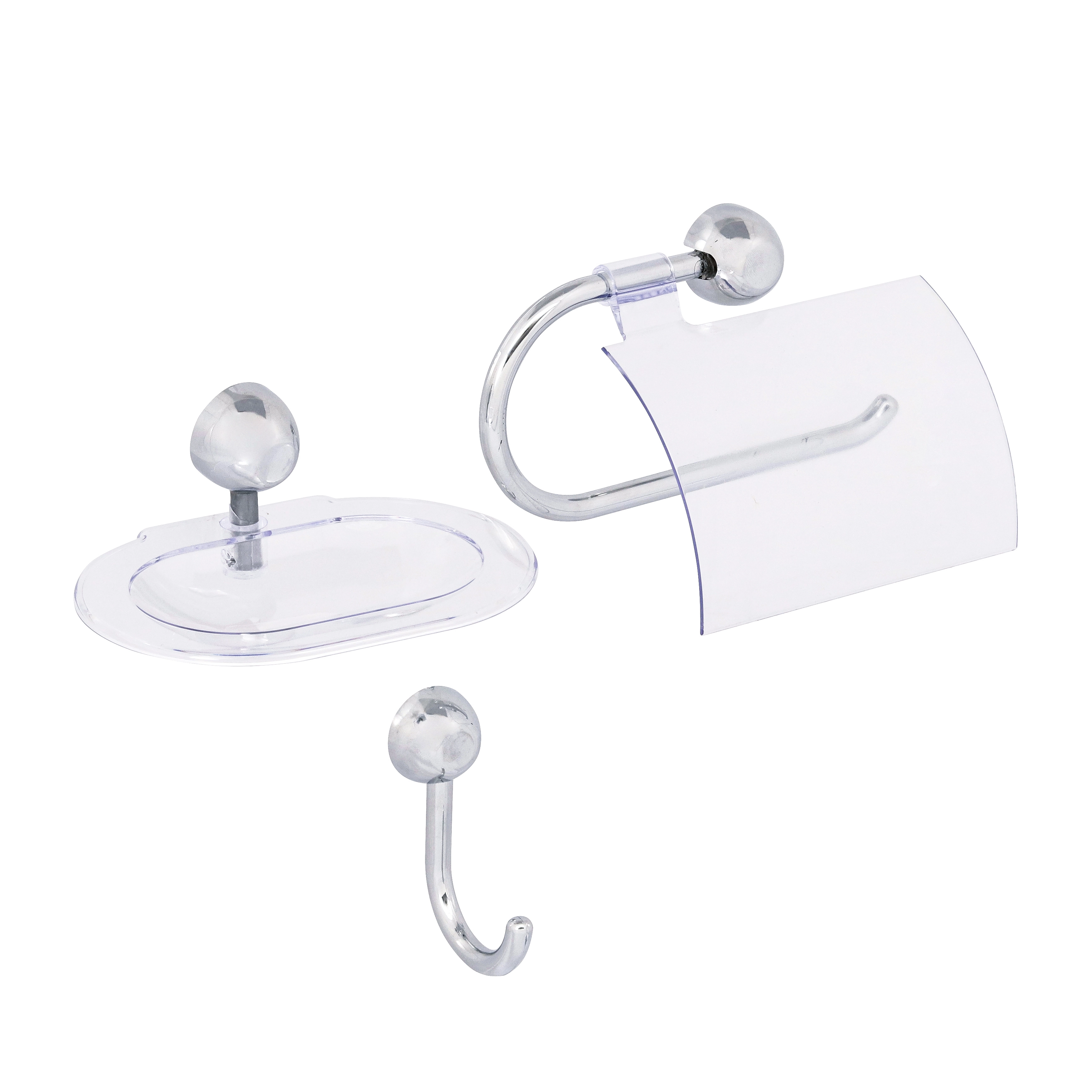 Kit Acessórios de Parede 3 peças JKSC3 Samba Cromado Japi
