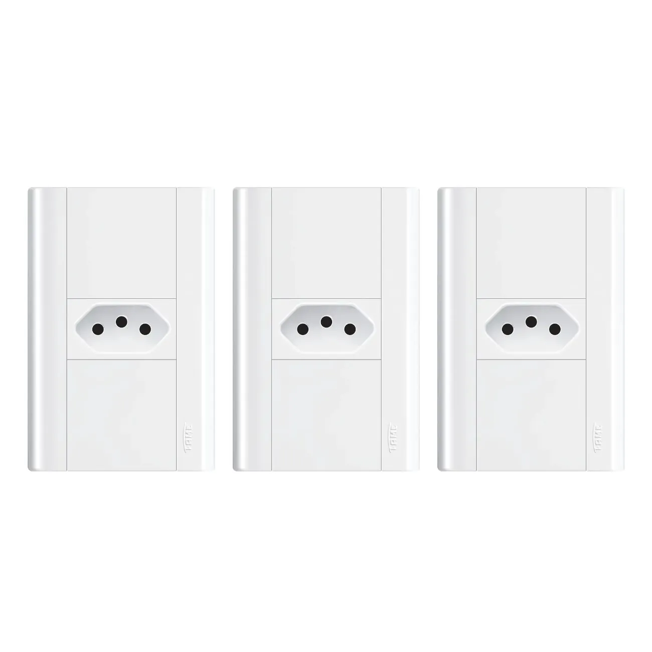 Tomada 2p+t 20a/250v Com Placa 4x2 Fame Modulare - Kit 3 Un Branco