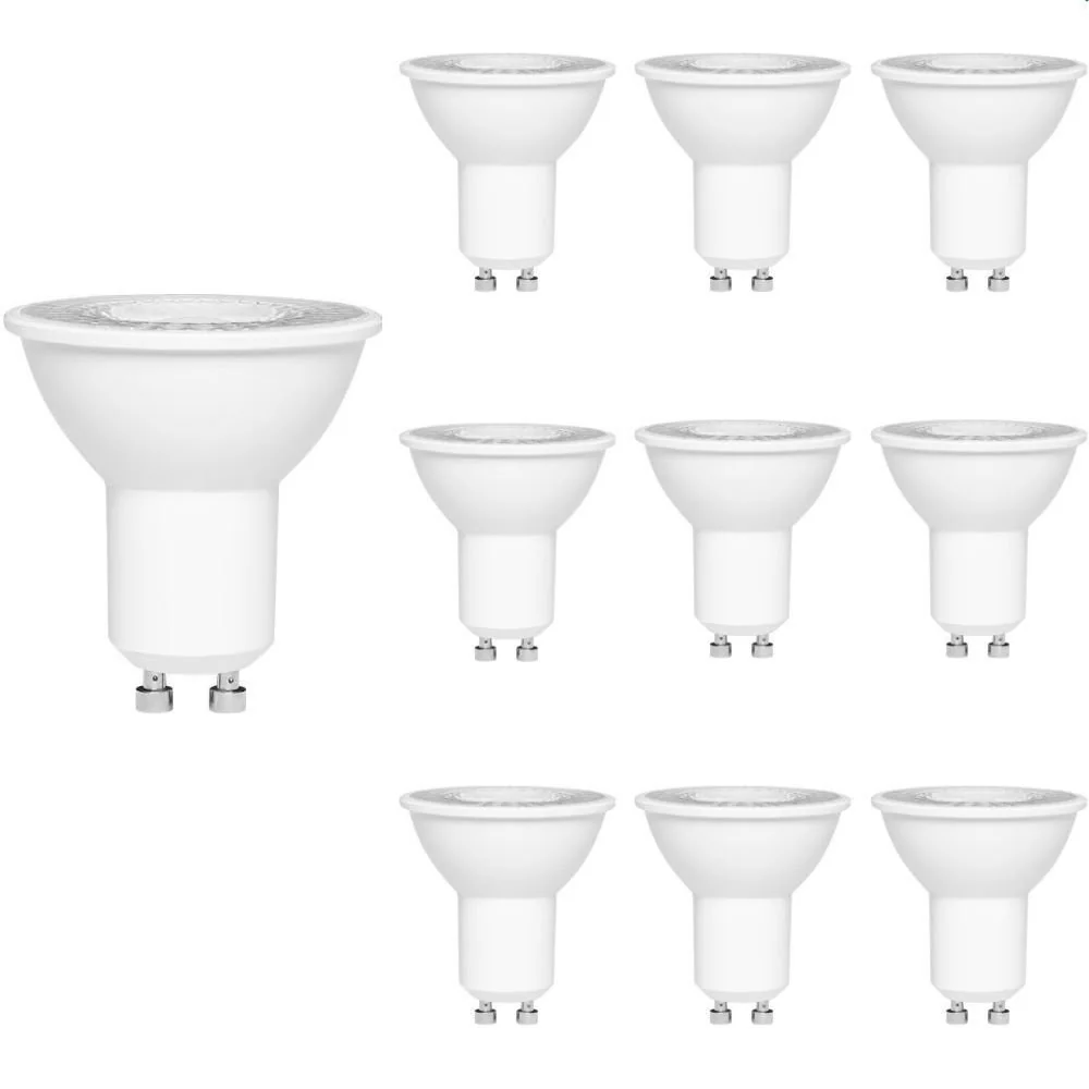 10 Lâmpada Led Stella Dicroica Mr16 Eco 6w Gu10 Bivolt 2700k Luz Amarela