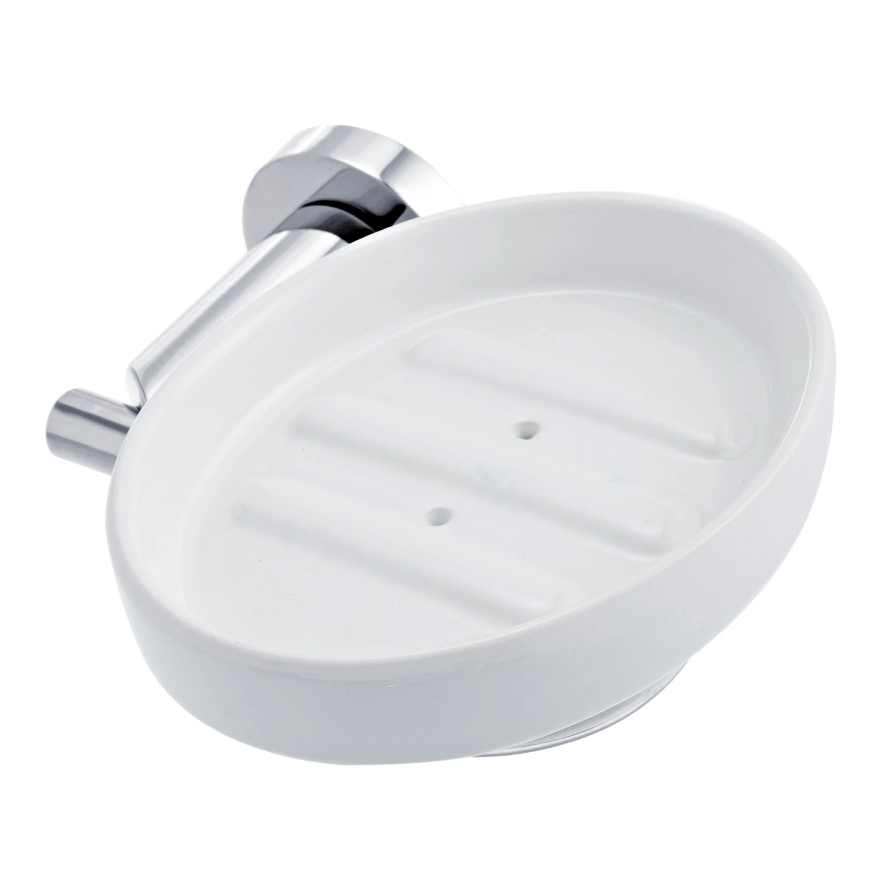 Saboneteira Parede Metal e Cerâmica Oval Minimal Classic Meber
