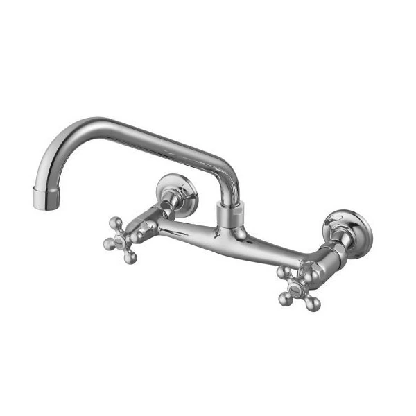 Torneira Misturador para Parede de Cozinha Bica Alta Cromada Supernova Meber