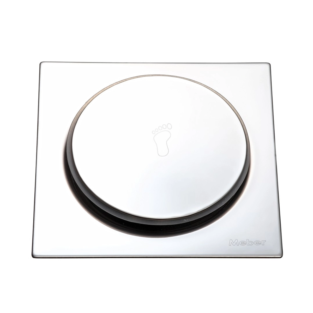 Ralo Quadrado Pequeno Click Aço Inox 10cm Meber