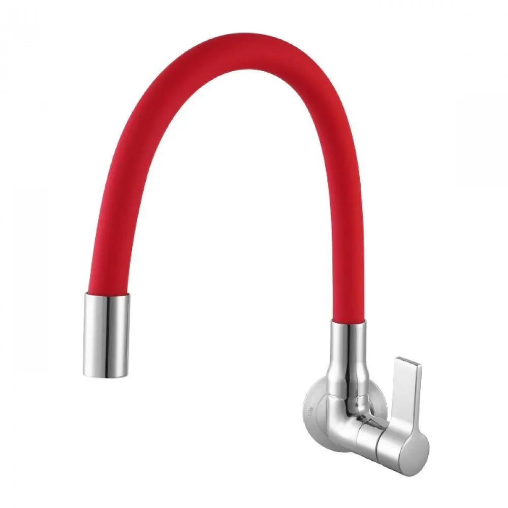 Torneira Para Cozinha Bica Móvel 1187 Cromado/vermelho Meber