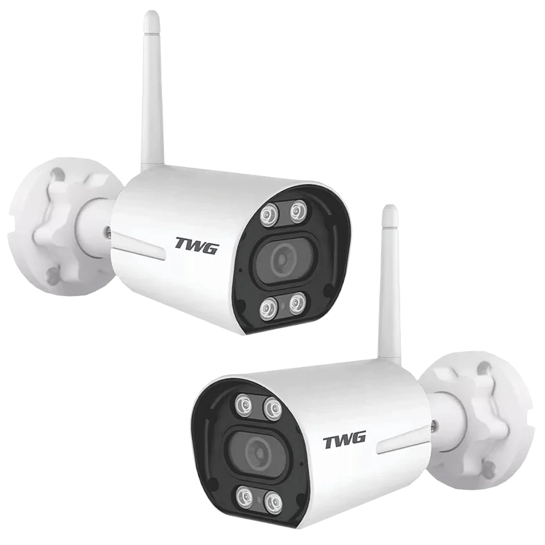 Kit 2 Camera Bullet Ip Wi Fi 1080p Dual Led 9520 Cartao Twg