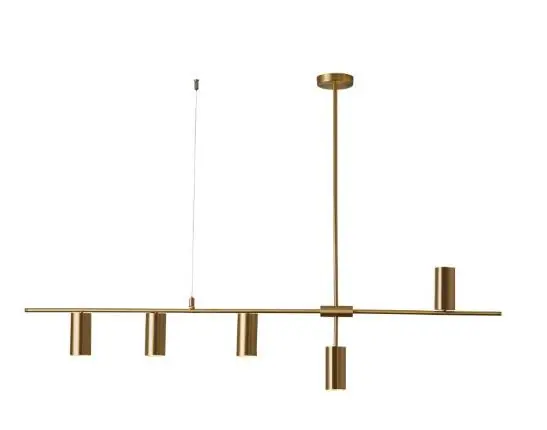 Pendente Moderno Slim P/5 Mini Dicróicas Luz Em 2 Direções - 95cm