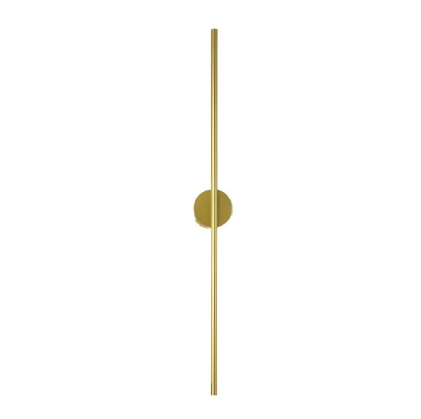 Arandela Slim Linear 1 Perfil Alumínio E Acrílico Para Fita Led 70cm - Dourada