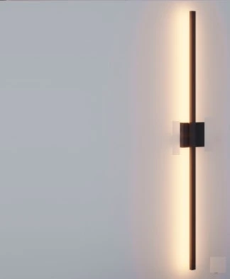 Arandela Slim 01 Perfil Alumínio E Acrílico P/ Fita Led - 80cm - Preto