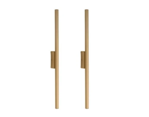 Kit 2 Arandelas Slim Modernas 1 Perfil P/ Fita Led (inclusa) - 60cm Dourada