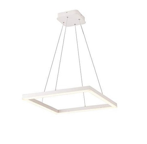 Pendente Moderno Slim Quadrado Perfis P/ Fita Led (inclusa) - Branco