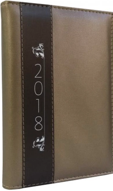 Agenda Diaria De Mesa Costurada 2018 Ouro Cafe 400g