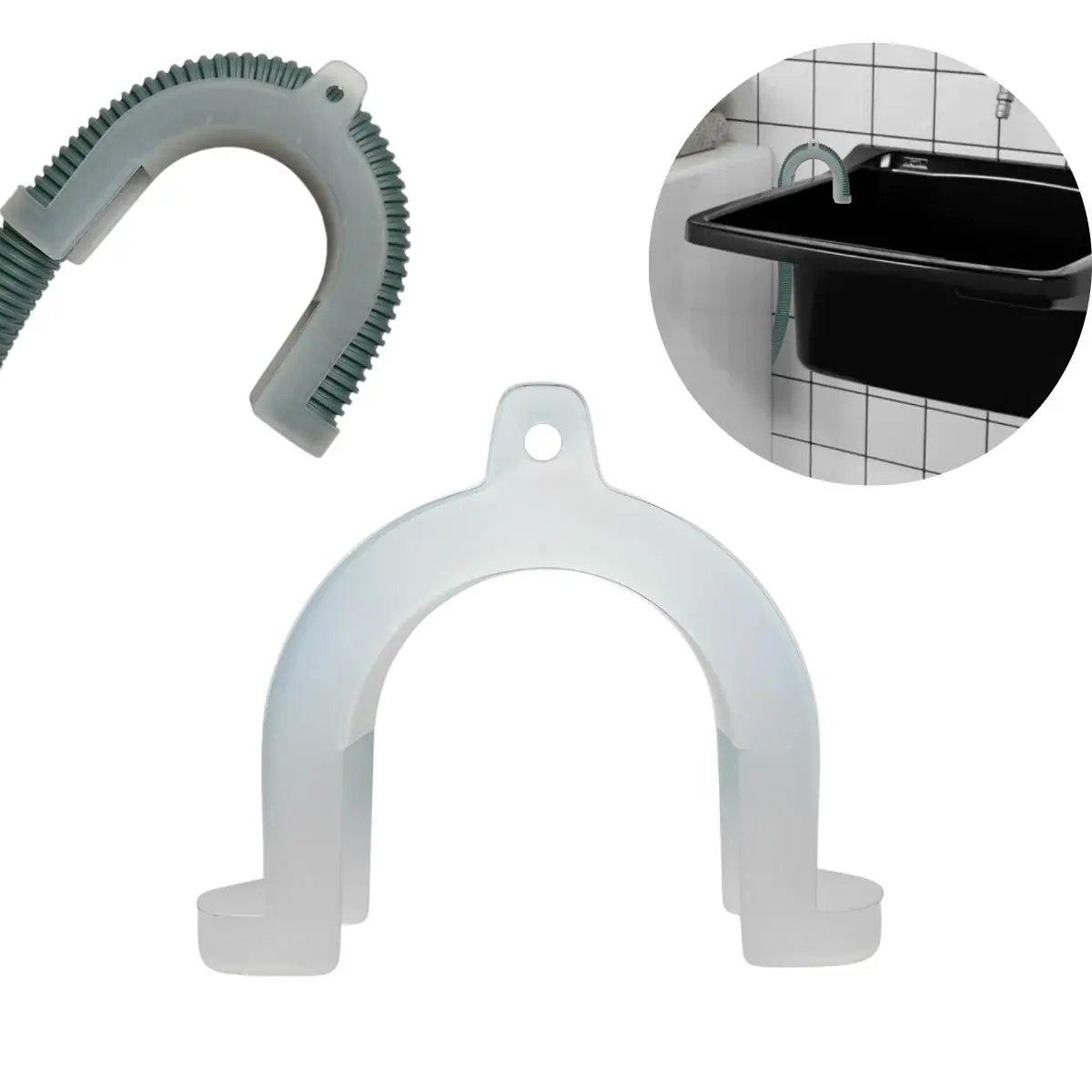 Suporte Curva Para Mangueira Saída Água Máquina De Lavar Universal | Kaztec
