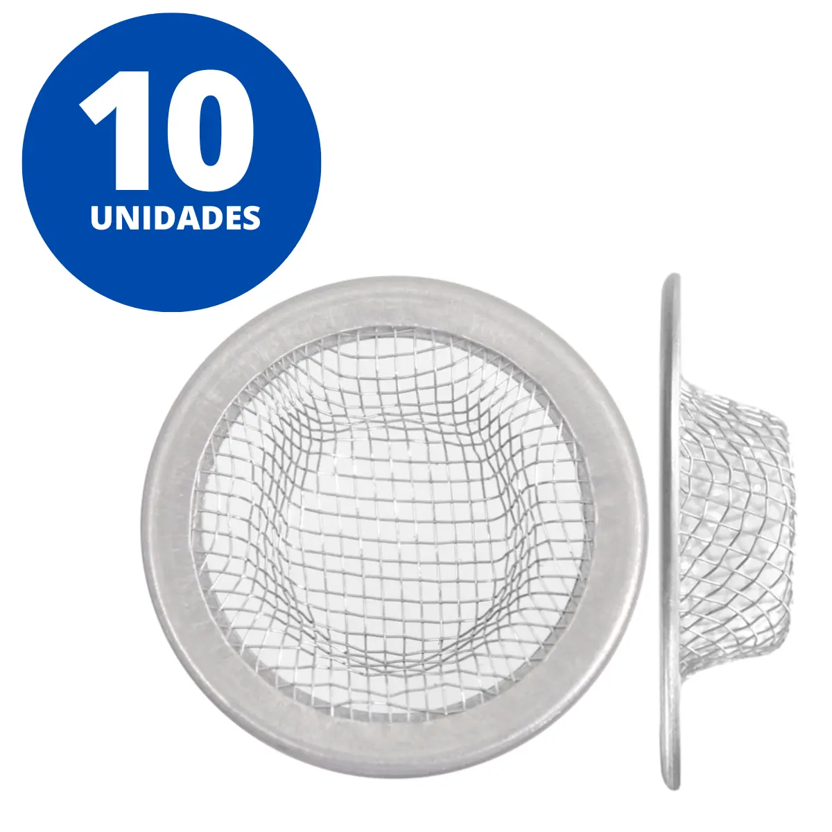 Ralinho Japonês Para Pia Lavatório Tanque Em Inox 47mm | Kaztec | Kit 10 Un