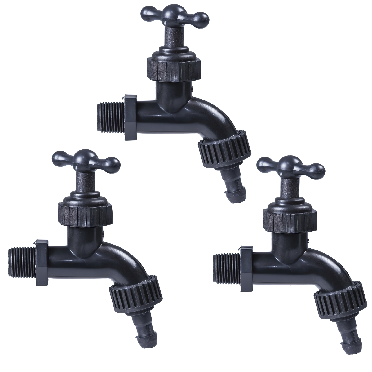 Torneira Plástica Reforçada Para Jardim E Tanque 1/2" | Kaztec | Kit 03 Un