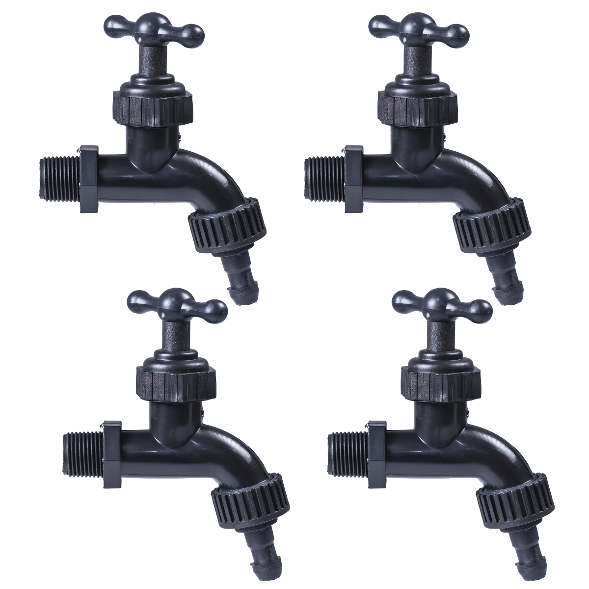 Torneira Plástica Reforçada Para Jardim E Tanque 1/2" | Kaztec | Kit 04 Un