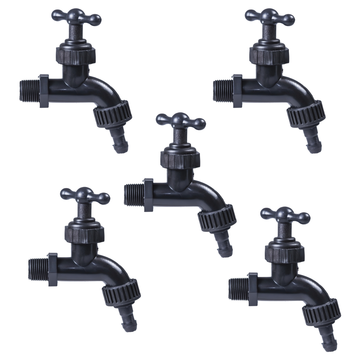 Torneira Plástica Reforçada Para Jardim E Tanque 1/2" | Kaztec | Kit 05 Un