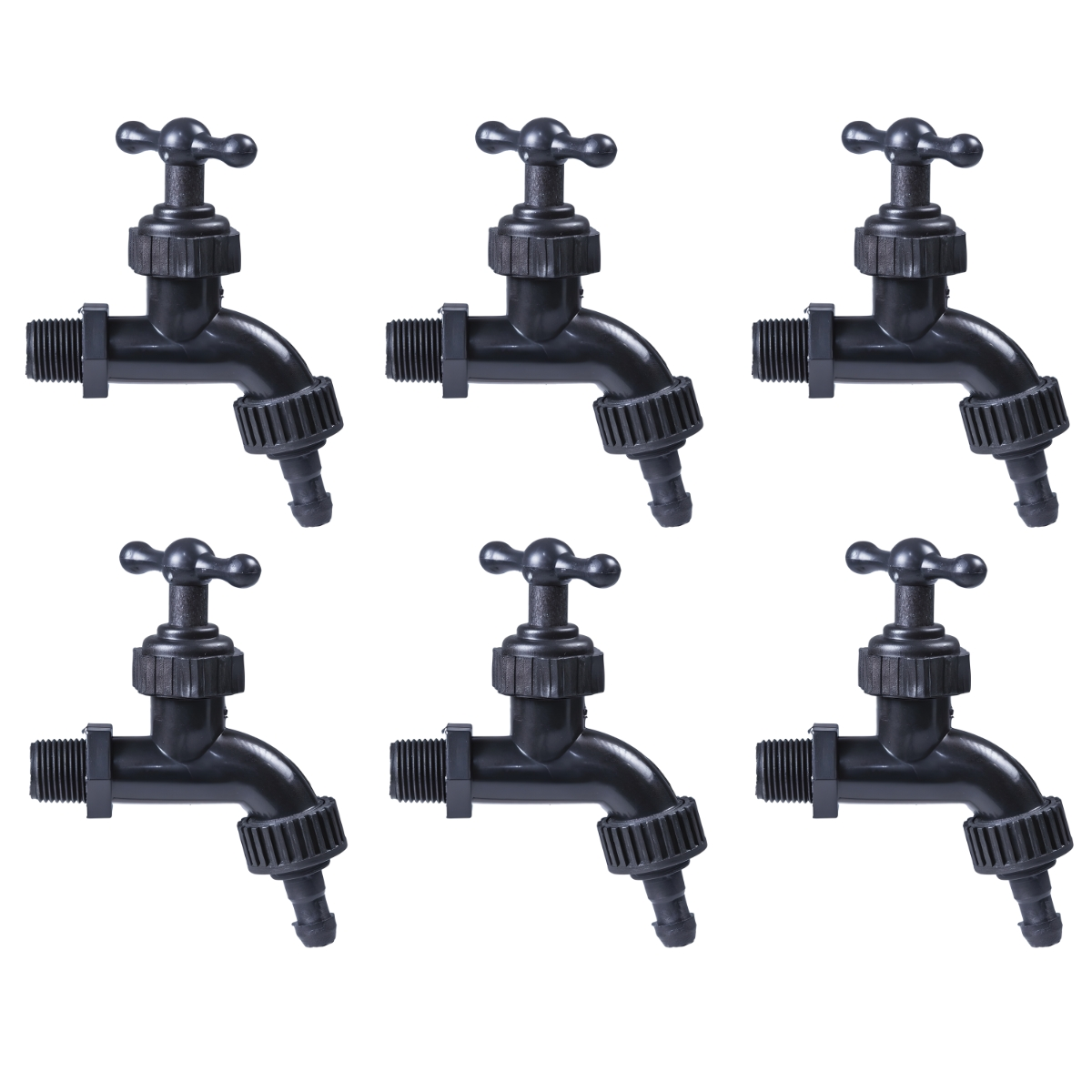 Torneira Plástica Reforçada Para Jardim E Tanque 1/2" | Kaztec | Kit 06 Un